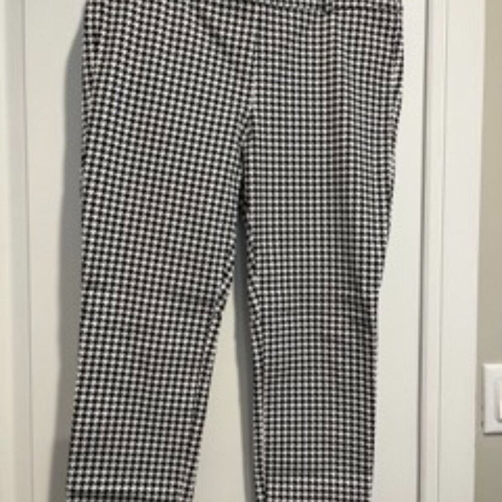 JCrew Factory Winnie Pant 10P Houndstooth (Black and White)